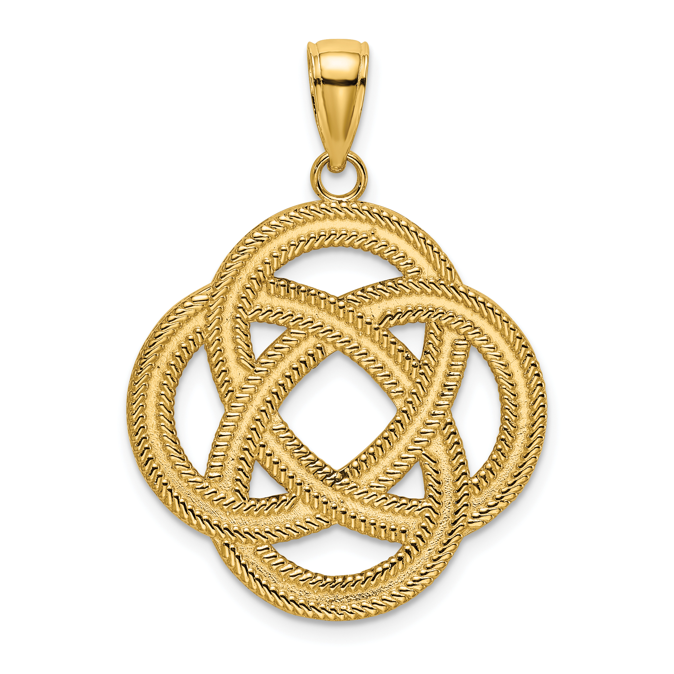 14K Large Celtic Eternity Knot Circle Charm (K7201)