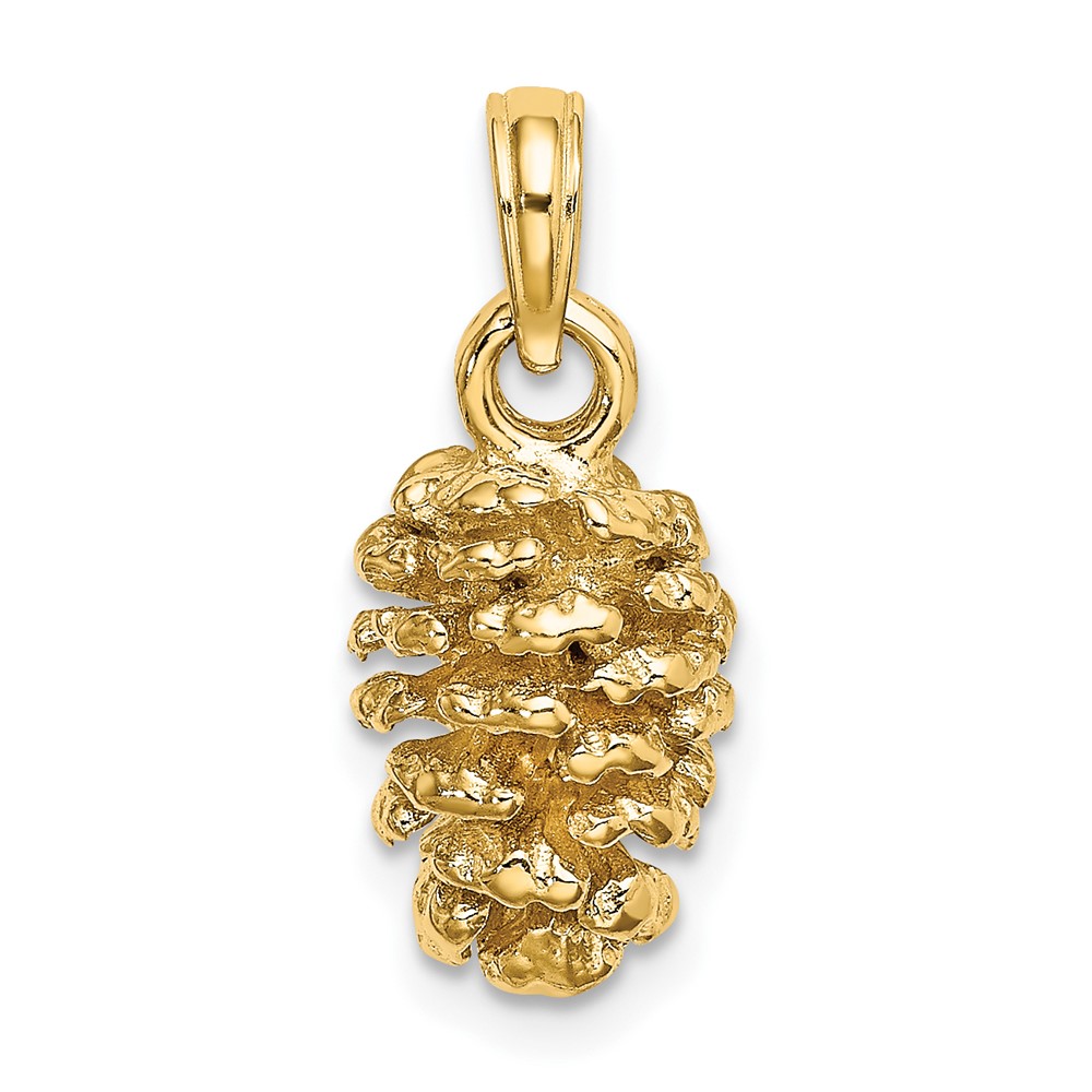 14K 3D Pinecone Charm (K7217)