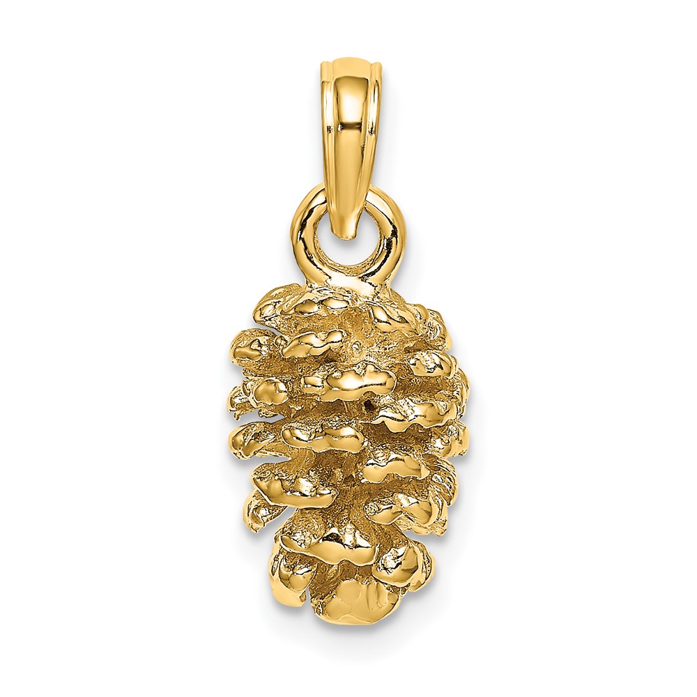 14K 3D Pinecone Charm (K7217)