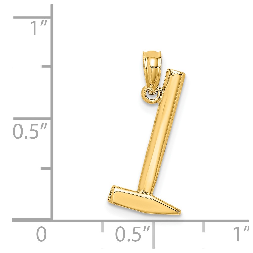 14K 3-D Hammer Charm (K7218)