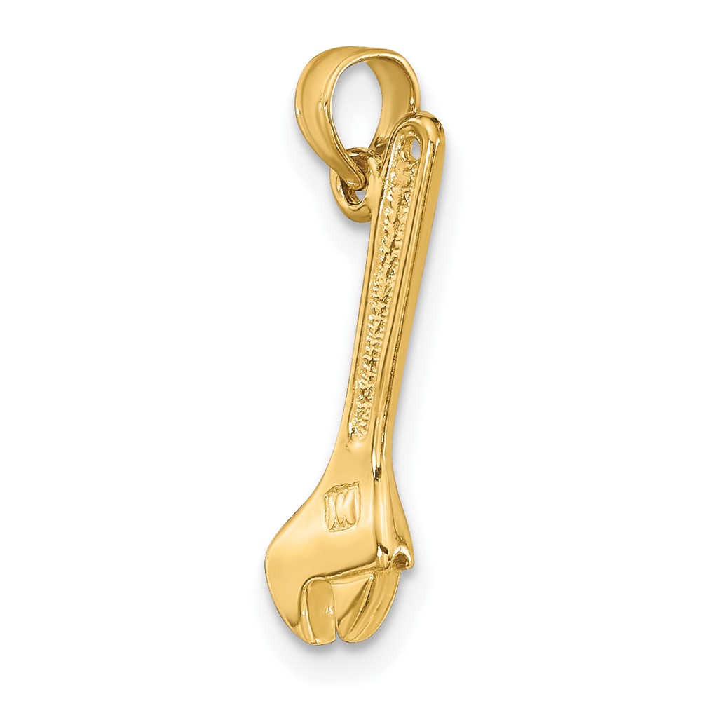 14K 3-D Adjustable Wrench Charm (K7219)
