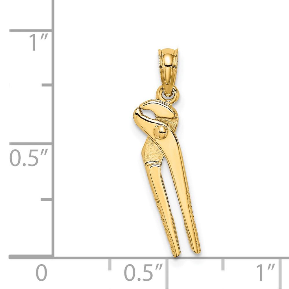 14K 3-D Moveable Pliers Charm (K7220)