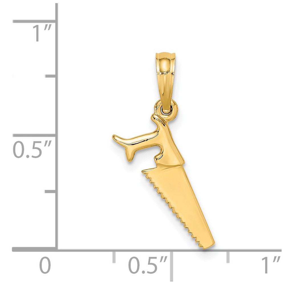 14K 3-D Saw Charm (K7221)