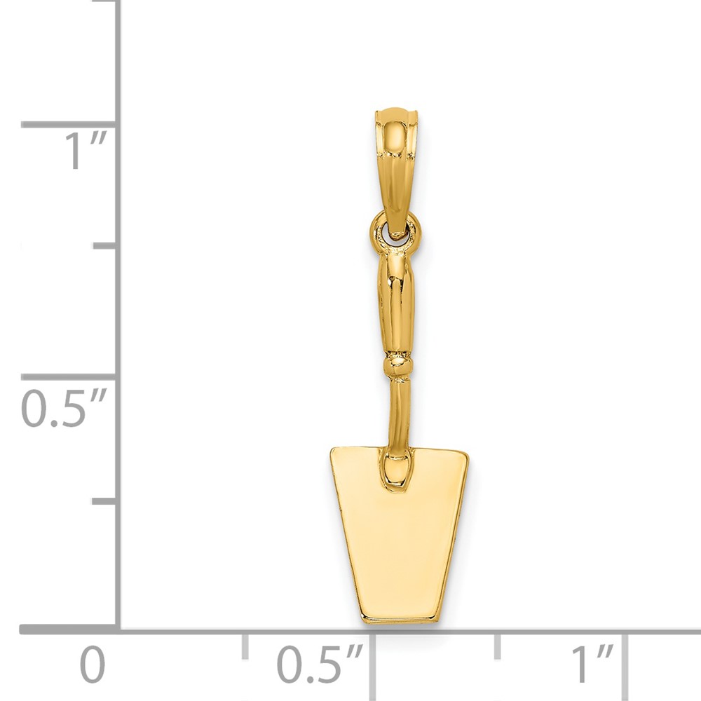 14K 3-D Concrete  Tool Spatula Charm (K7225)