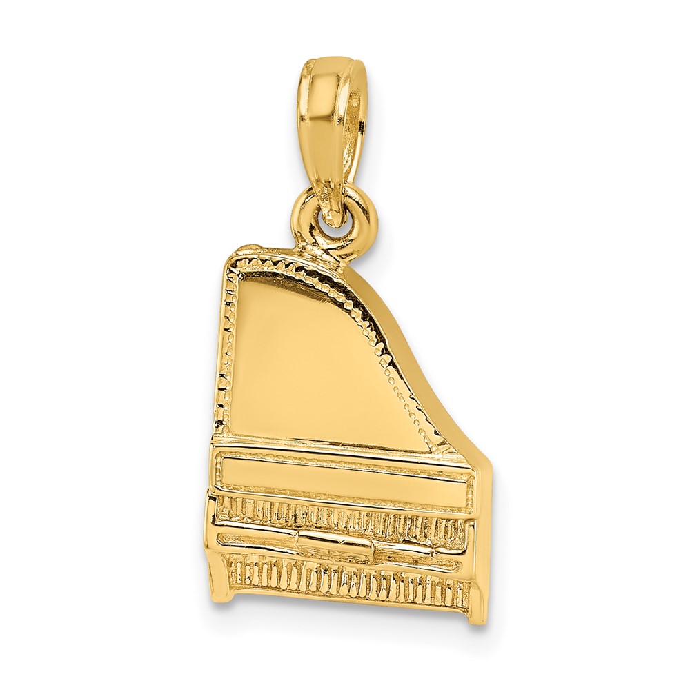 14K 3-D Grand Piano Top Opens Charm (K7236)