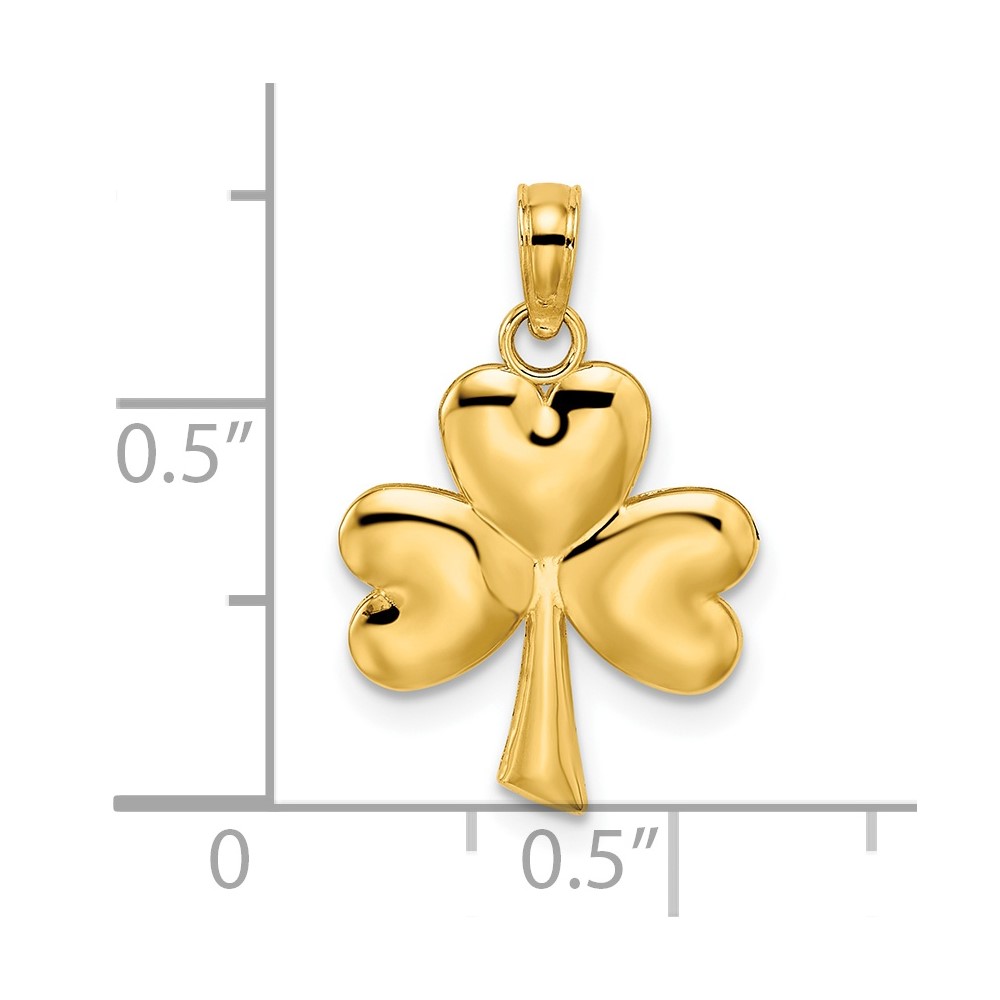 14K 3-Leaf Clover Charm (K7240)