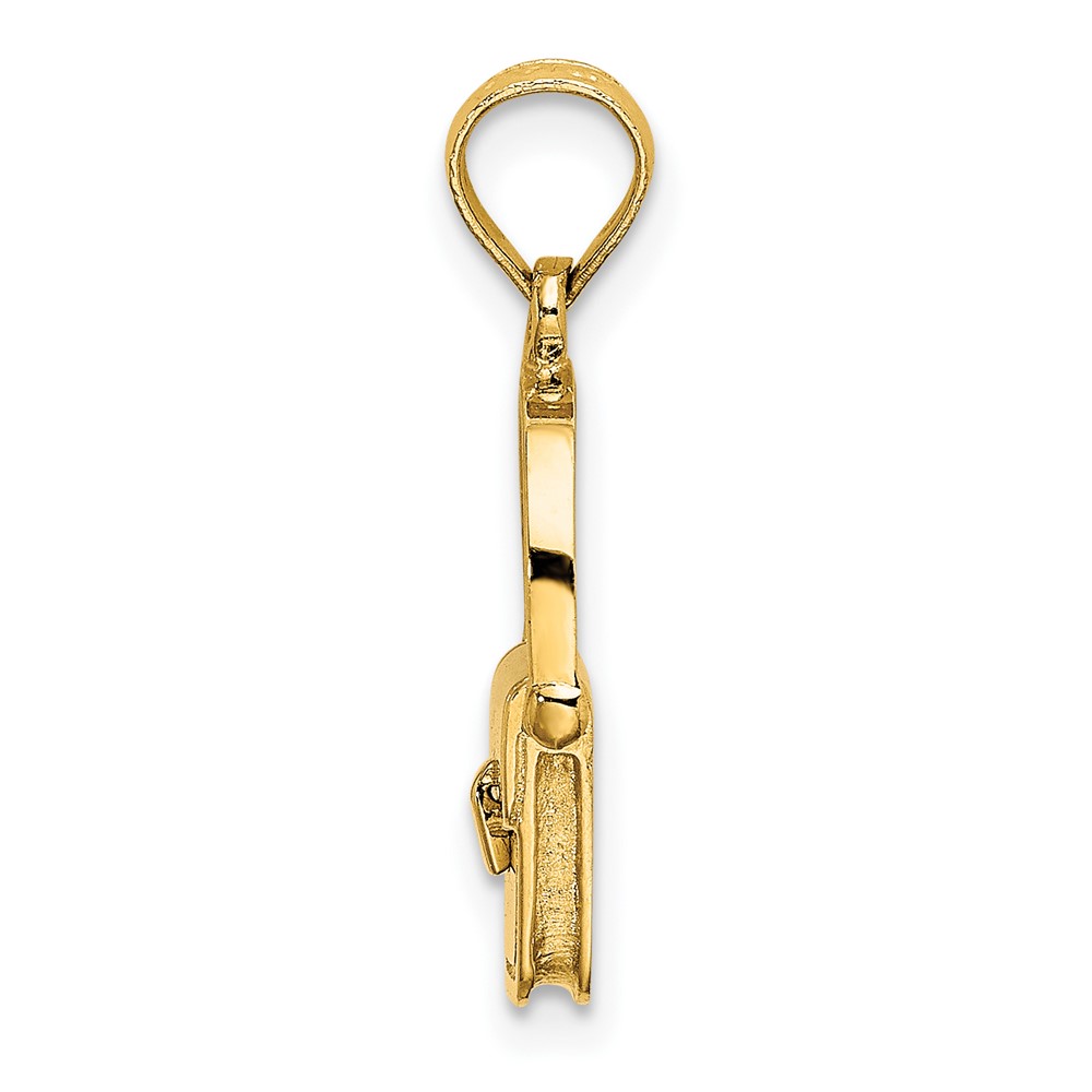 14K 3-D Moveable Polished Purse Charm (K7265)