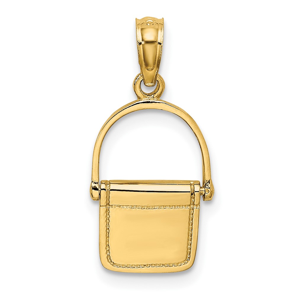 14K 3-D Moveable Polished Purse Charm (K7265)