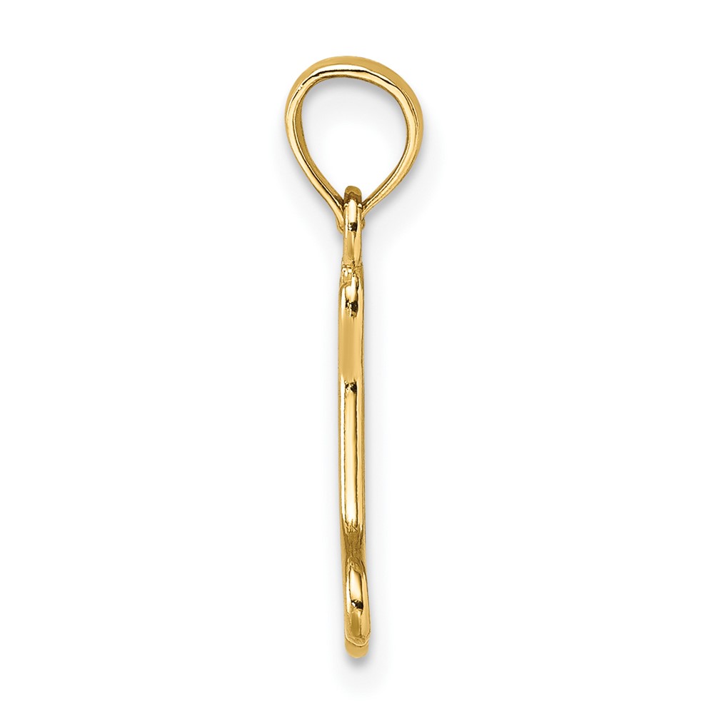 14K Cut-Out Polished Mini Dog Bone Charm (K7270)