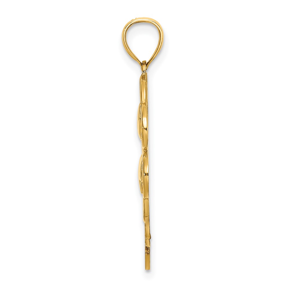 14K 4-Leaf Clover Charm (K7285)