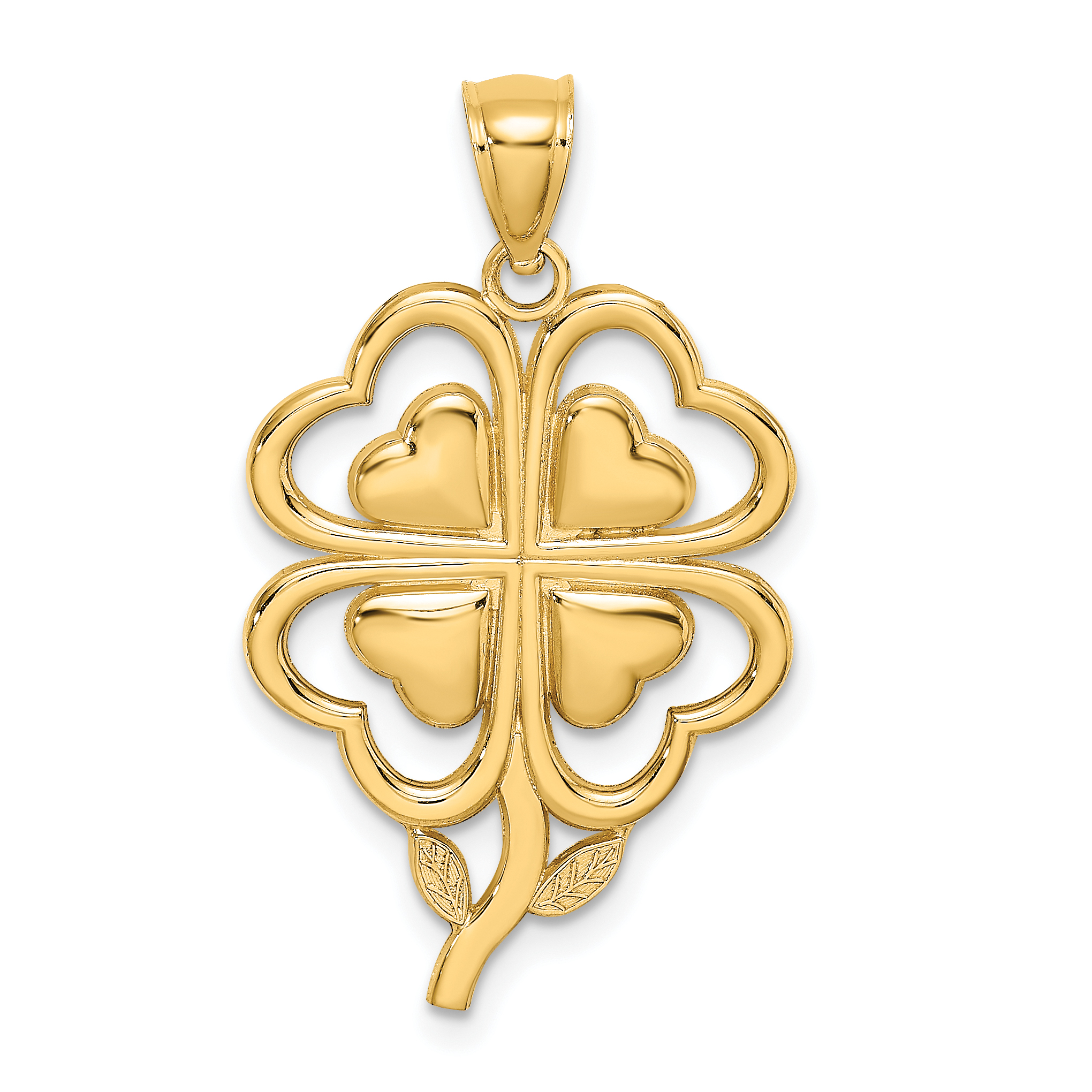 14K 4-Leaf Clover Charm (K7285)