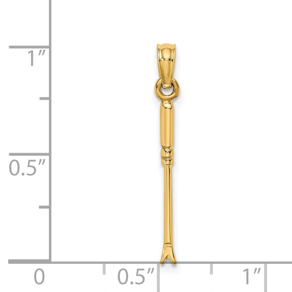 14K 3-D Weeding Garden Tool Charm (K7319)