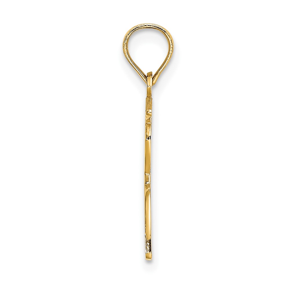 14K Polished Male Graduation Profile Charm (K7324)