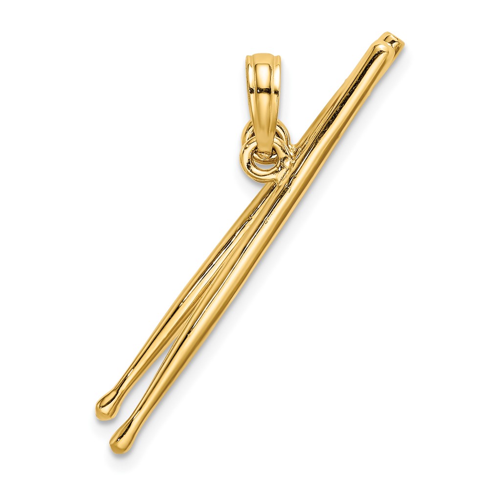 14K 3-D Moveable Drum Sticks Charm (K7329)