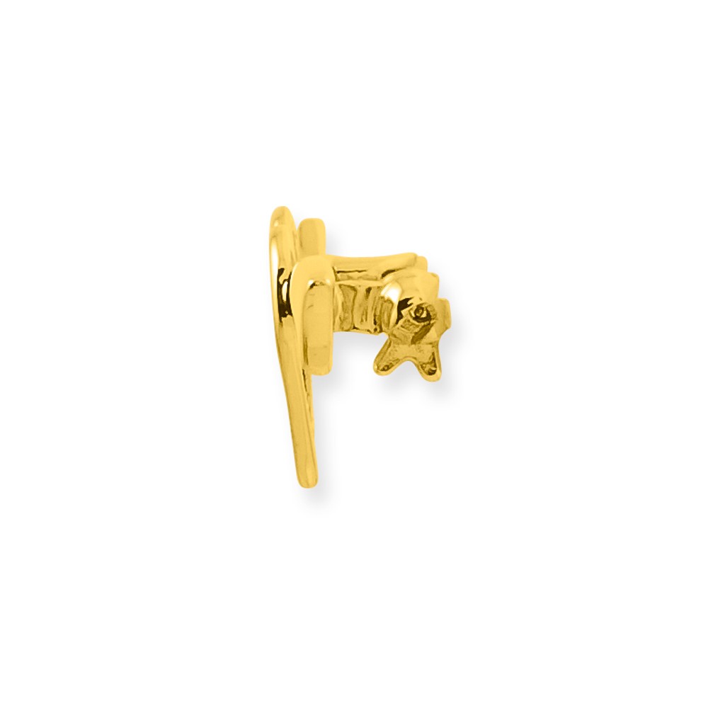 14k and White Rhodium Polished Heart Pin (K733)