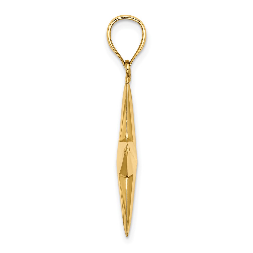 14K 3-D Nautical Star Charm (K7335)