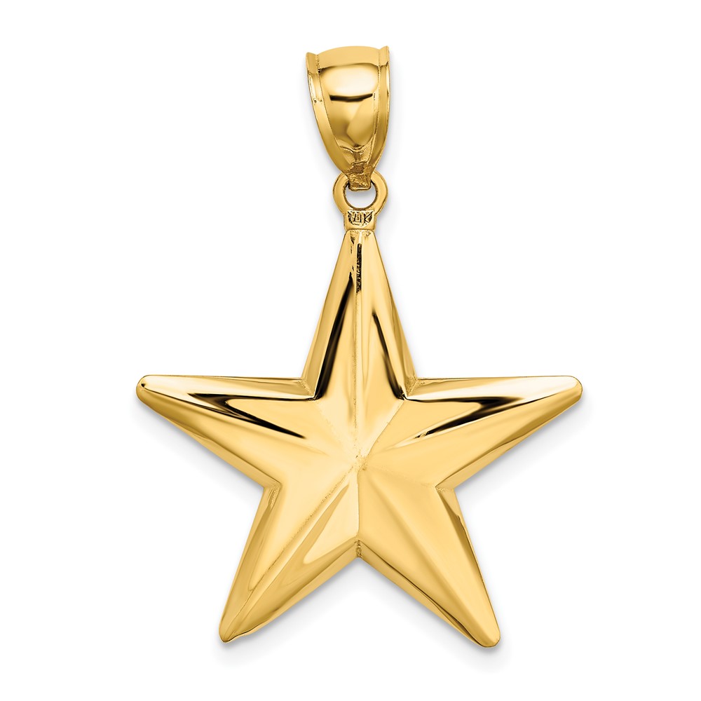 14K 3-D Nautical Star Charm (K7335)