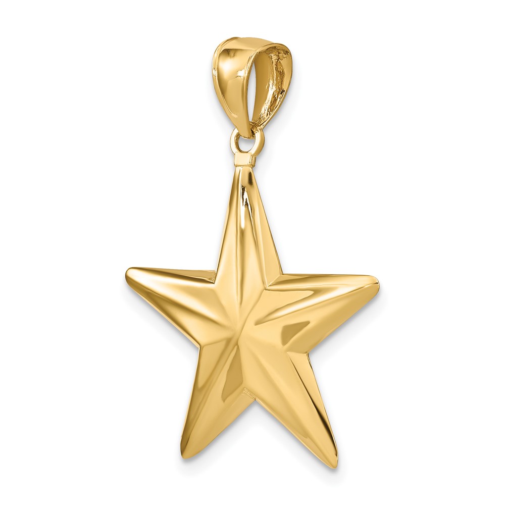 14K 3-D Nautical Star Charm (K7335)