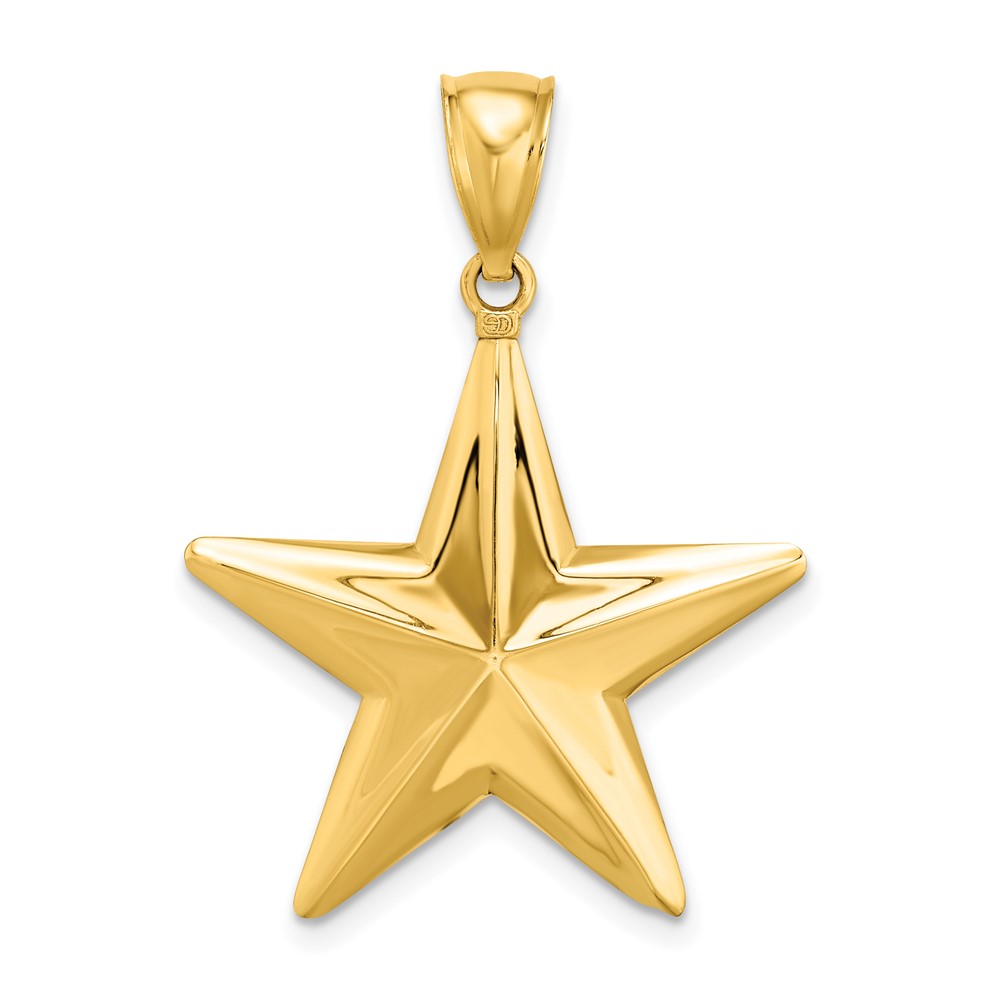 14K 3-D Nautical Star Charm (K7335)