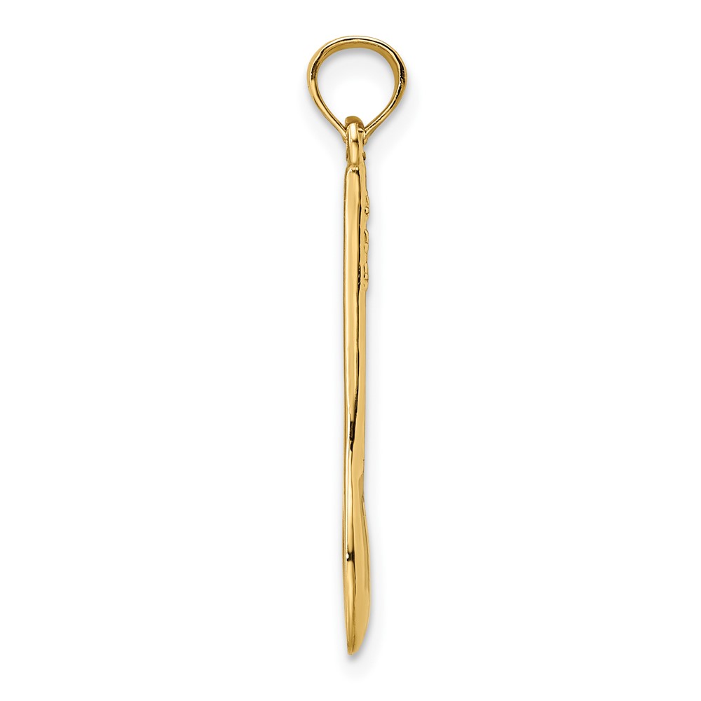 14K Polished 3-D Spoon Charm (K7342)