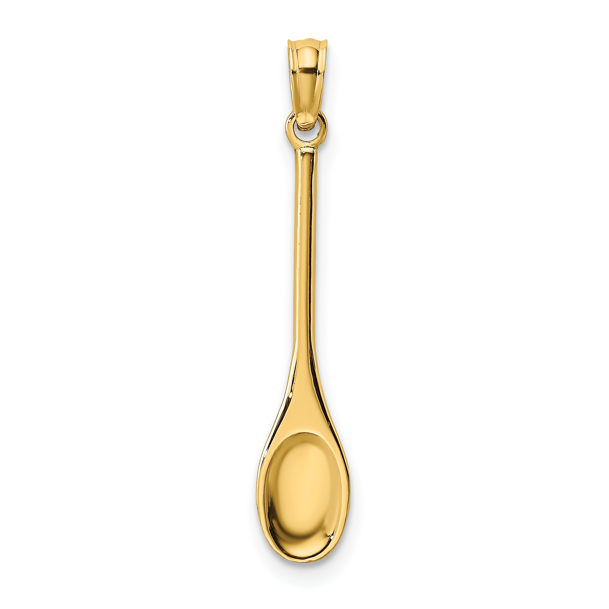 14K Polished 3-D Spoon Charm (K7342)