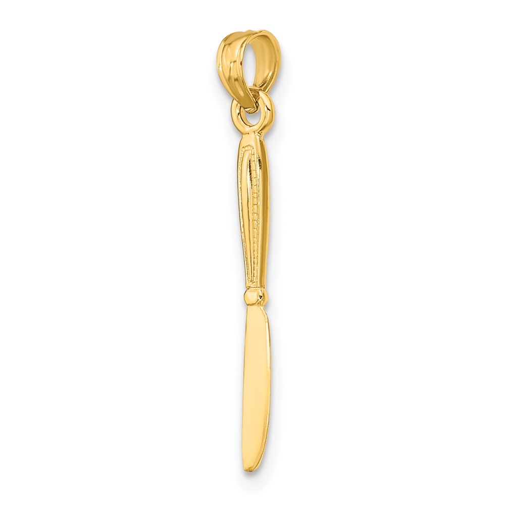 14K 3-D Polished Table Knife Charm (K7344)