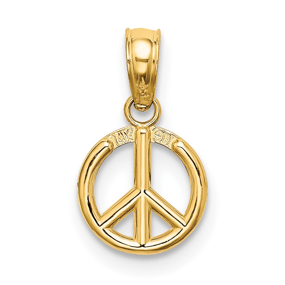 14K 3-D Peace Symbol Charm (K7357)
