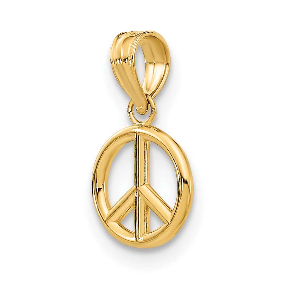 14K 3-D Peace Symbol Charm (K7357)
