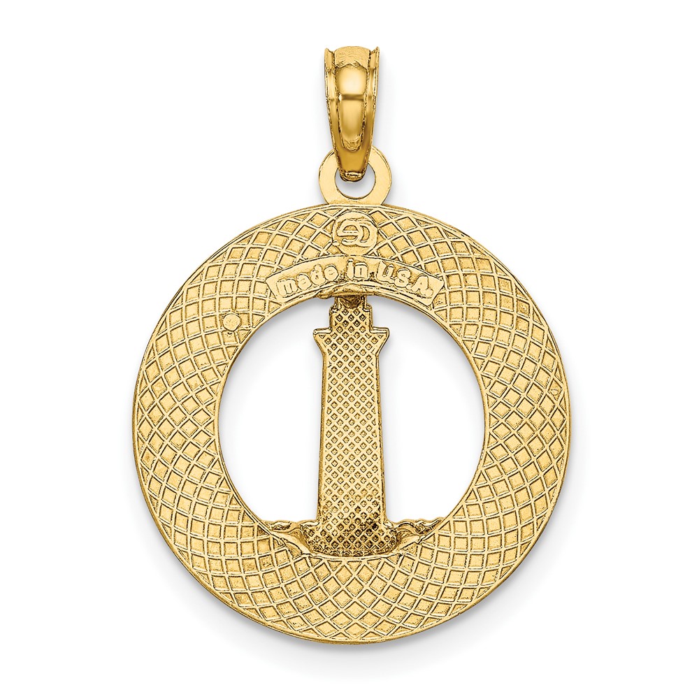 14K BOOTHBAY HARBOR Lighthouse Charm (K7370)