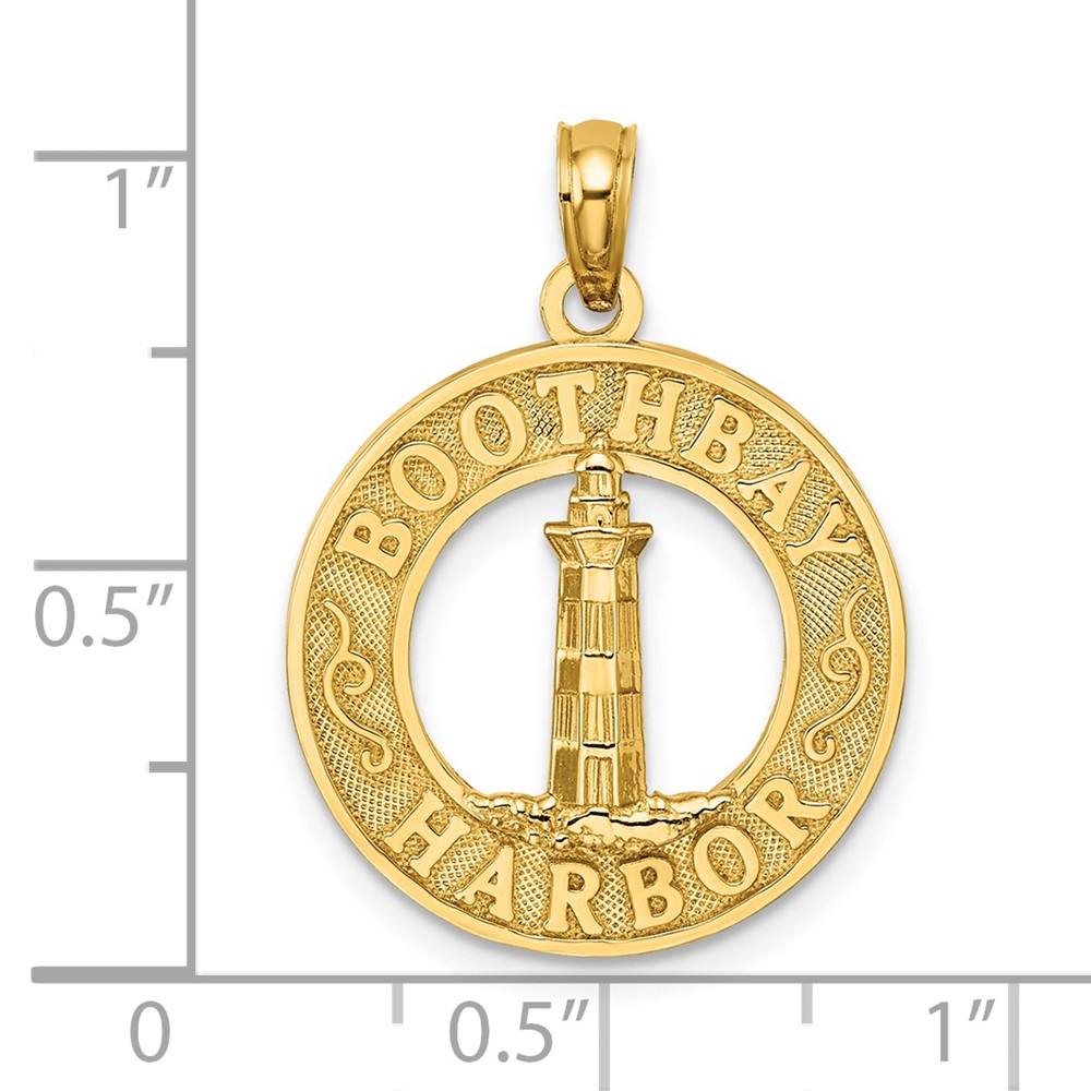 14K BOOTHBAY HARBOR Lighthouse Charm (K7370)