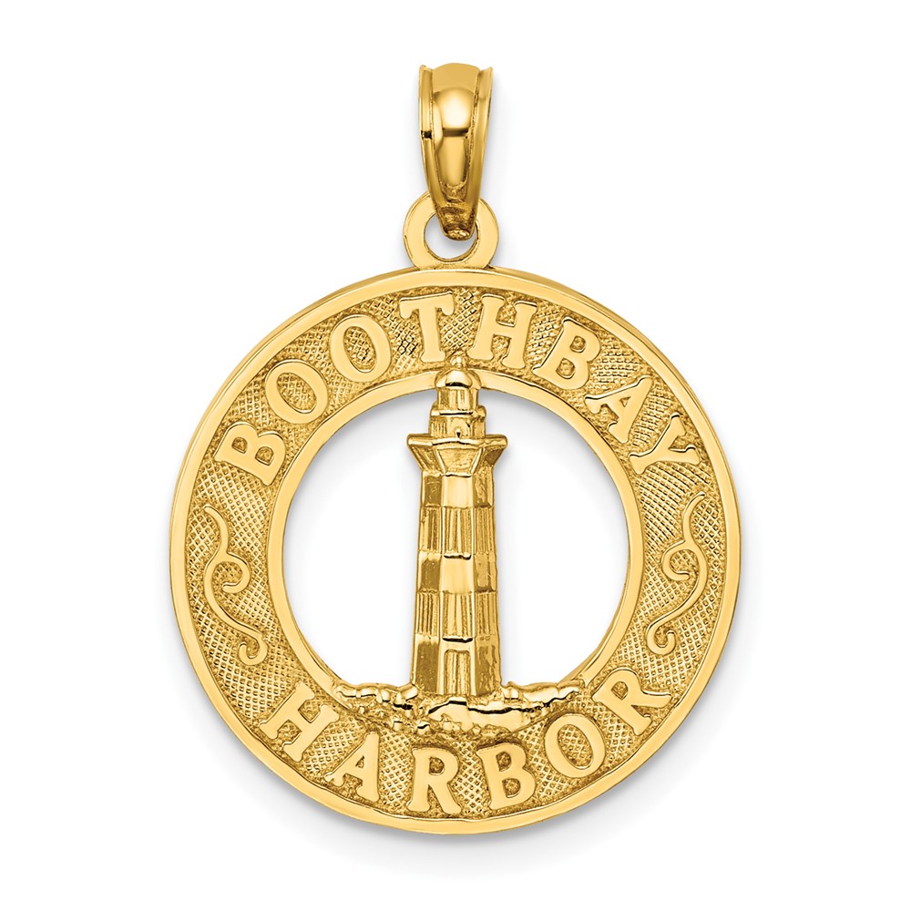 14K BOOTHBAY HARBOR Lighthouse Charm (K7370)