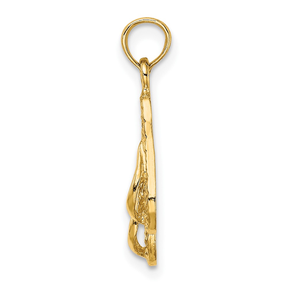 14K ANTIGUA, W.I. Double Flip-Flop Charm (K7384)