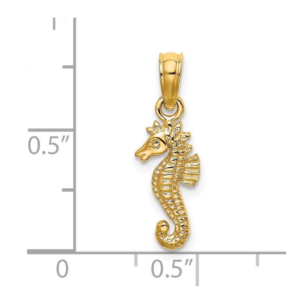 14K Mini Seahorse Charm (K7400)