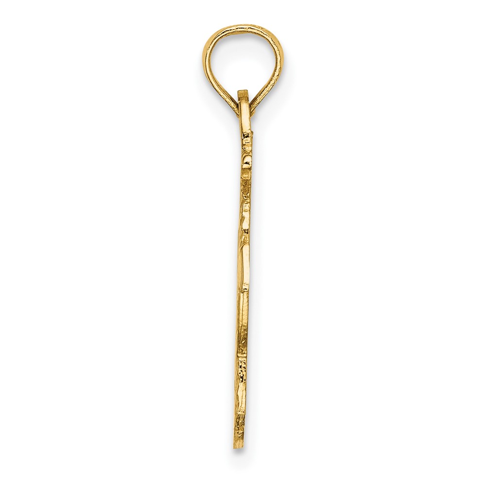 14K Polished Anchor and Rope Charm (K7401)