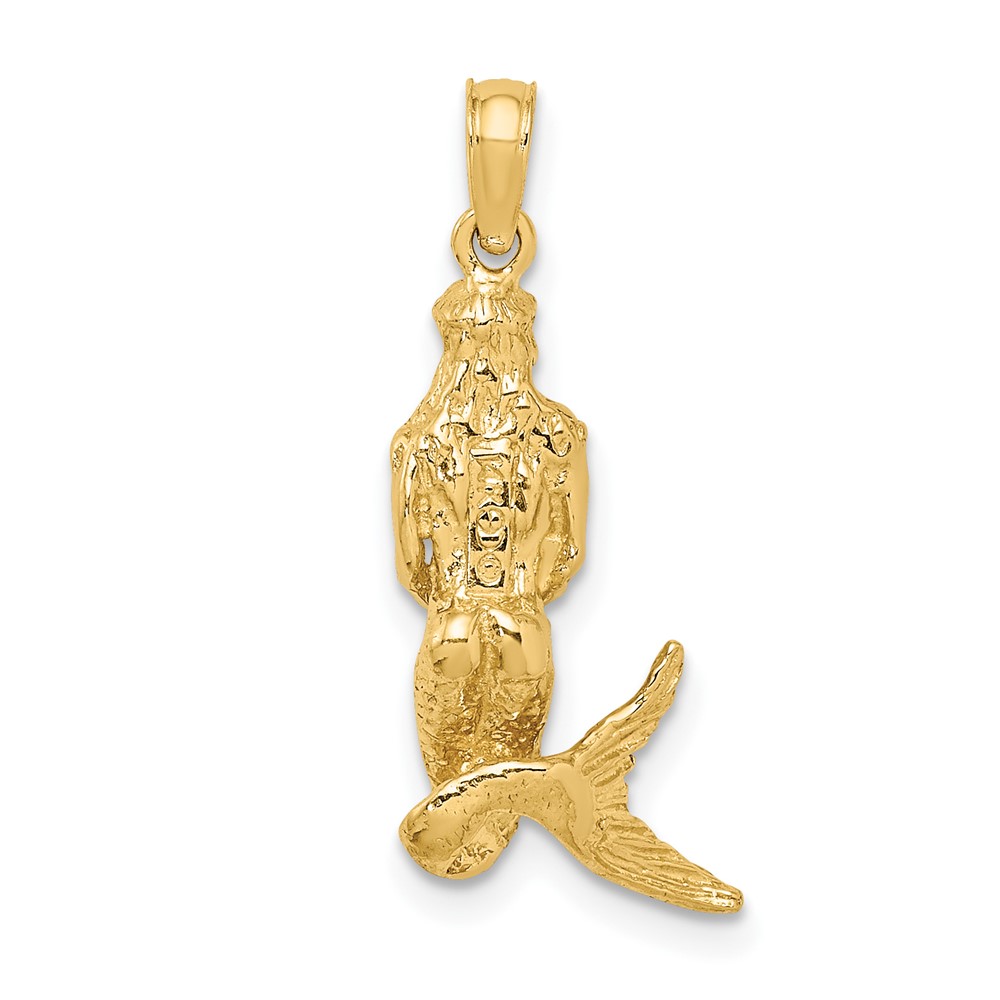 14K 3-D Mermaid Charm (K7408)