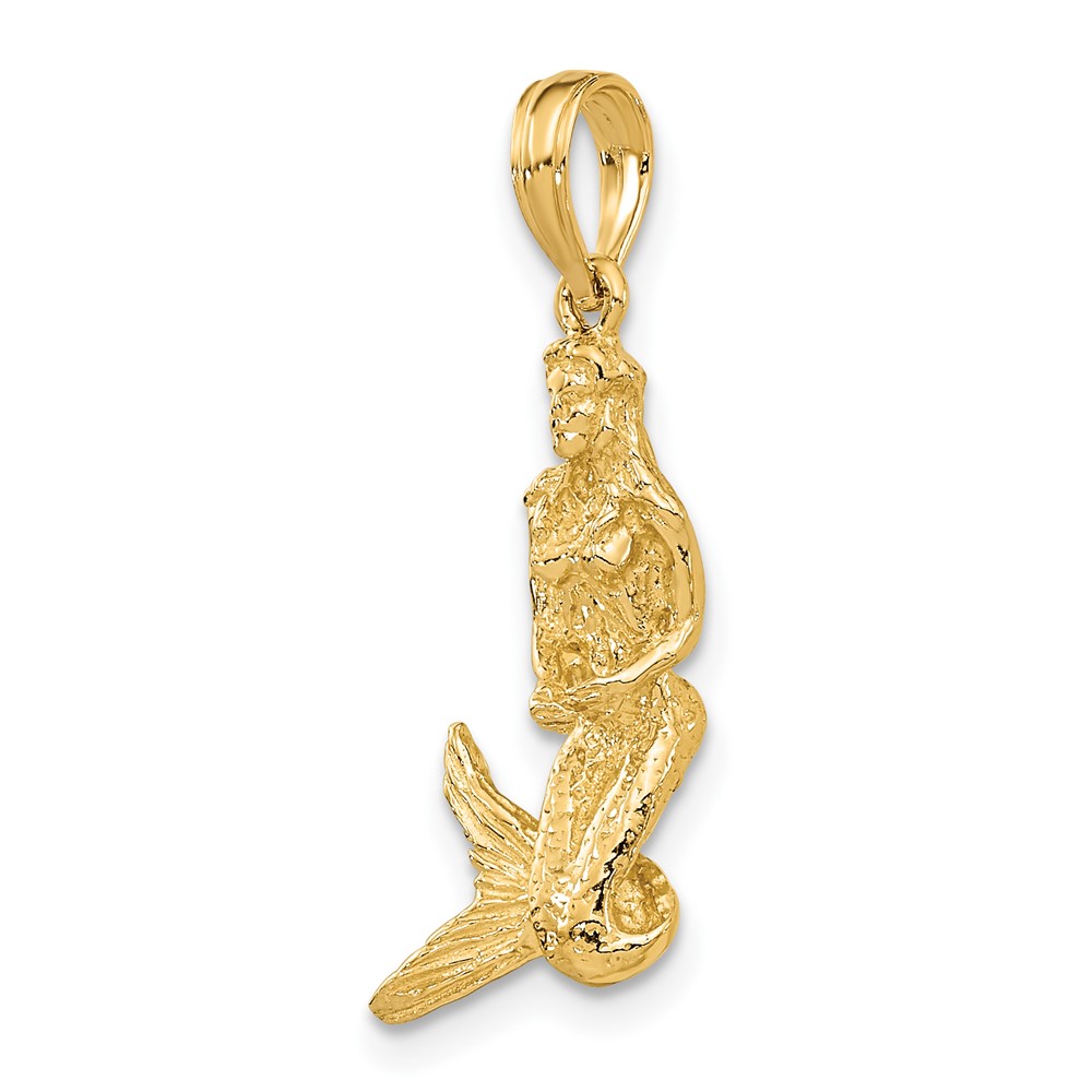 14K 3-D Mermaid Charm (K7408)