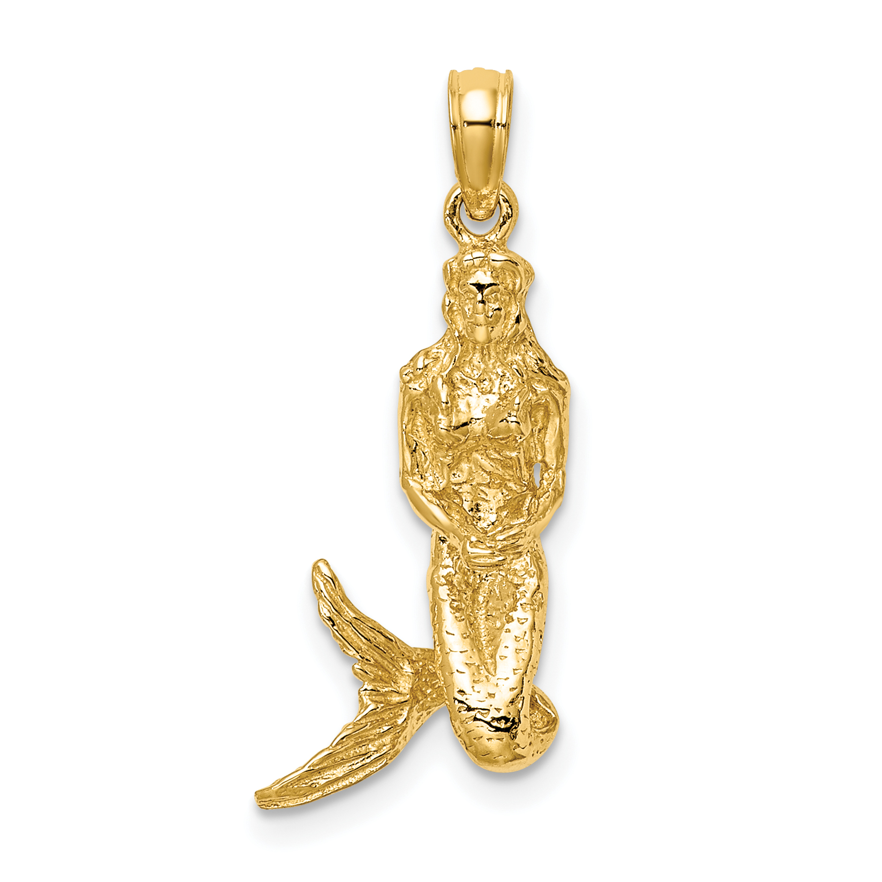 14K 3-D Mermaid Charm (K7408)