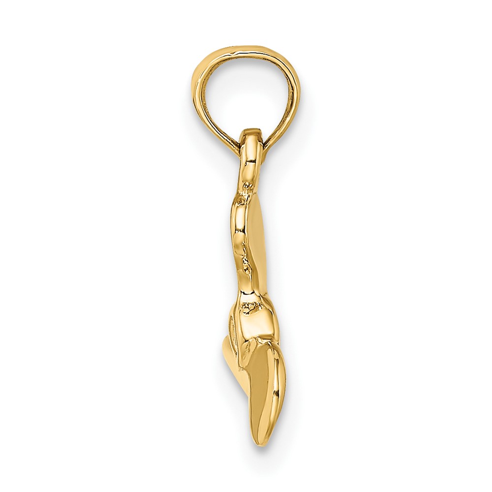 14K 3-D Polished Mini Three Blade Propeller Charm (K7459)