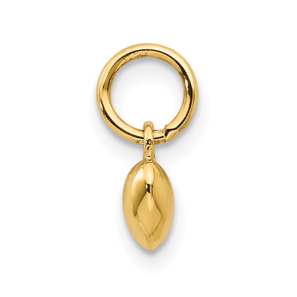 14K Polished 3-D Puffed Heart Charm (K747)