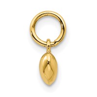 14K Yellow Gold Polished 3-D Puffed Heart Charm view 2