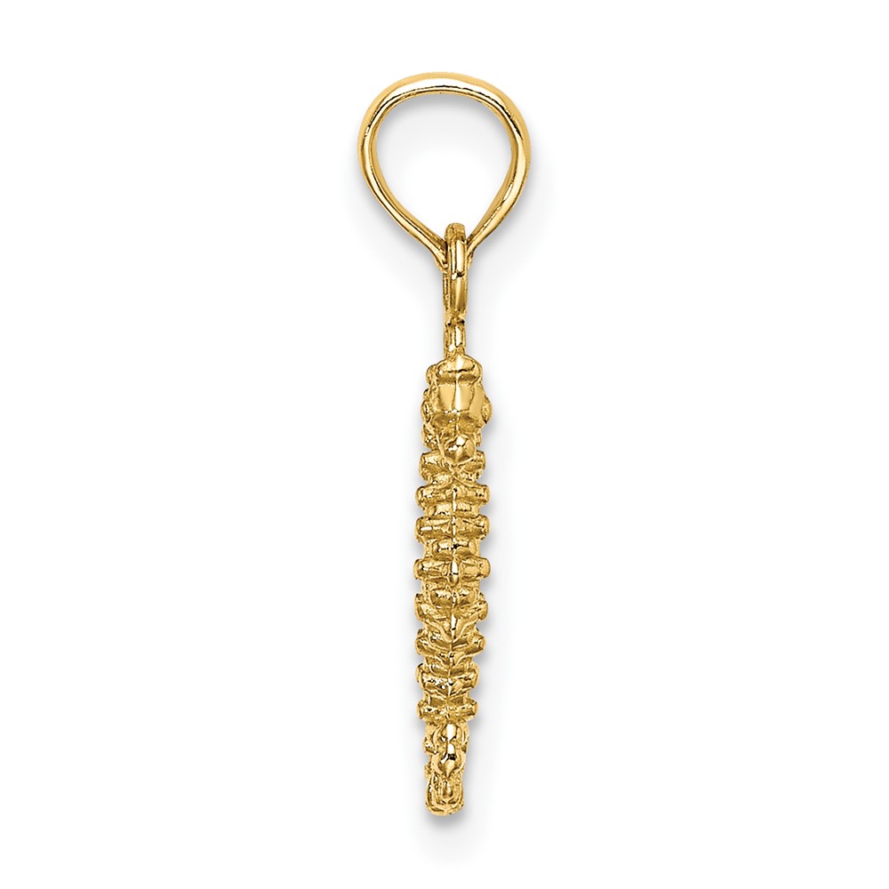 14K 3-D Mini Seahorse Charm (K7478)