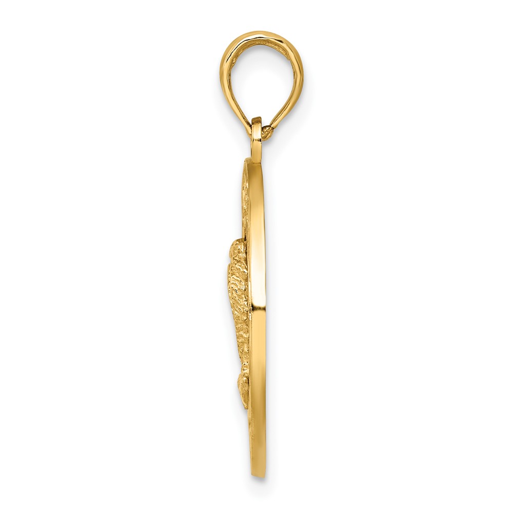 14K FLORIDA w/Double Palm Tree Circle Charm (K7523)