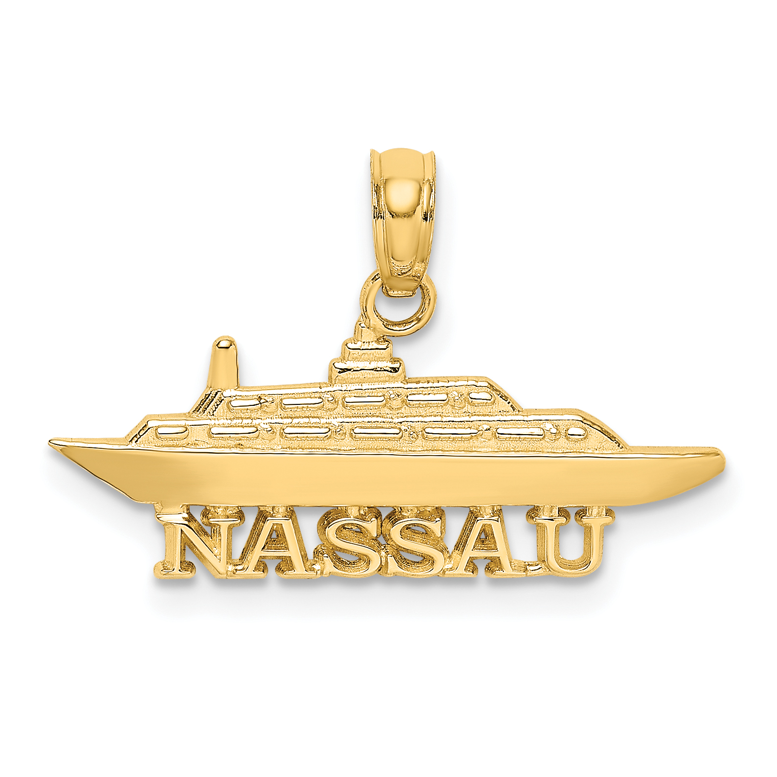 14K NASSAU Cruise Ship Charm (K7599)