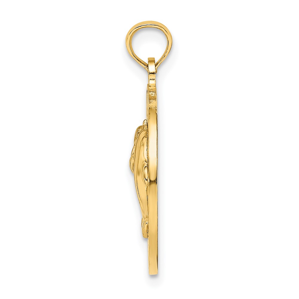 14K BAHAMAS Dolphin Charm (K7602)