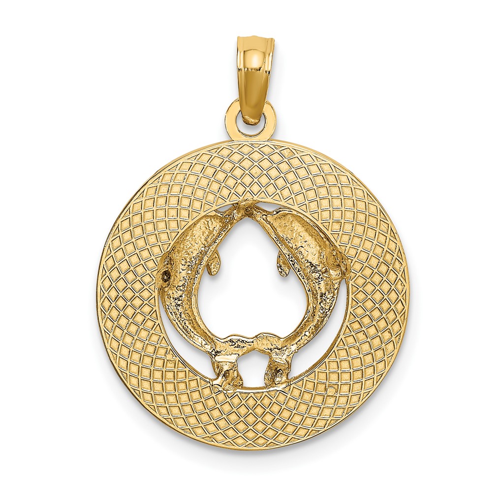 14K BAHAMAS Dolphin Charm (K7602)
