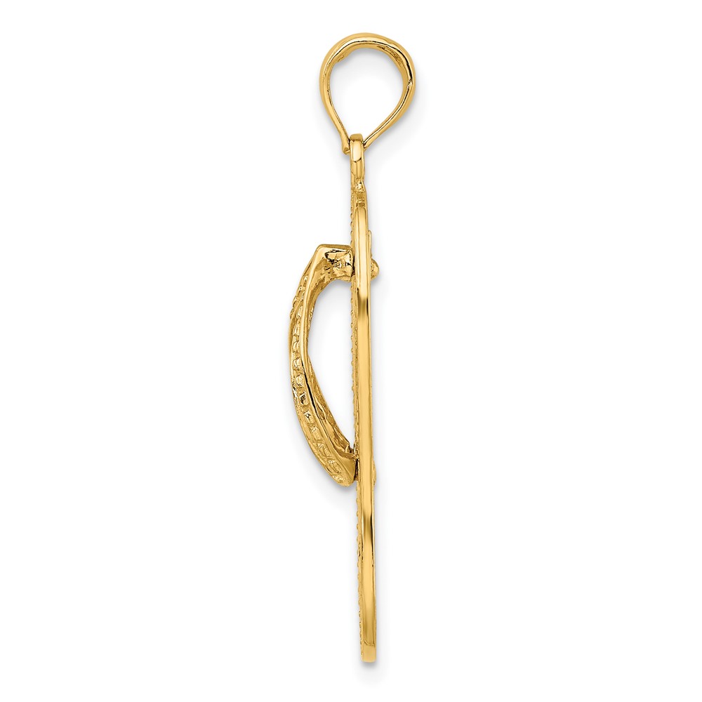 14K Multi Starfish Flip-Flop Charm (K7612)