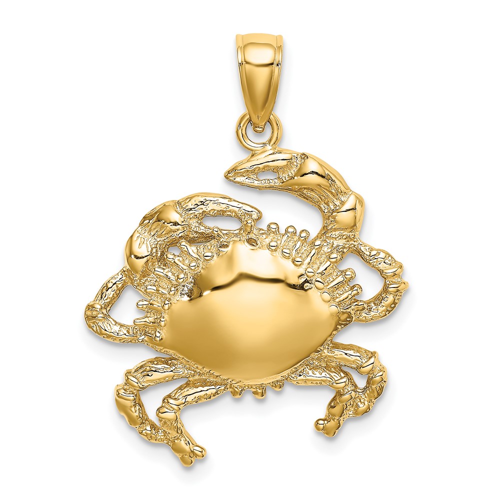14K Crab Charm (K7628)