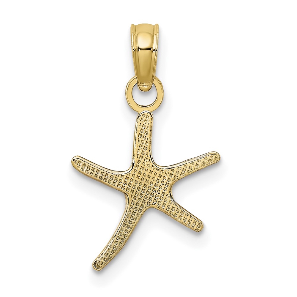 14K Polished Mini Dancing Starfish Charm (K7660)
