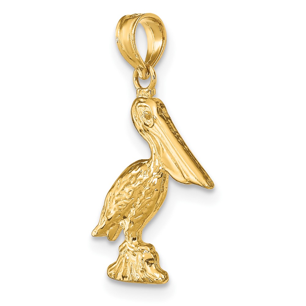 14K 3-D Pelican Standing Charm (K7661)