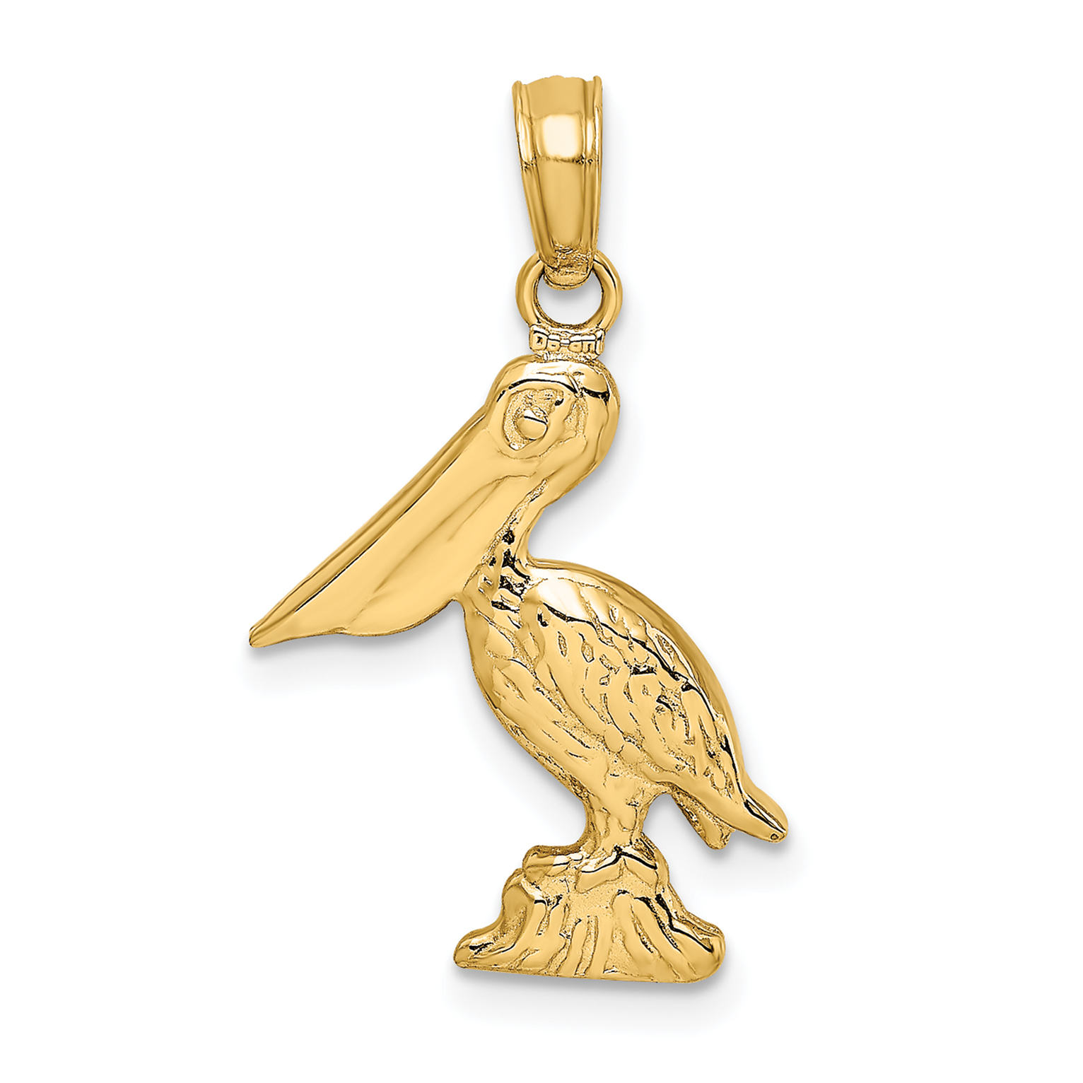 14K 3-D Pelican Standing Charm (K7661)